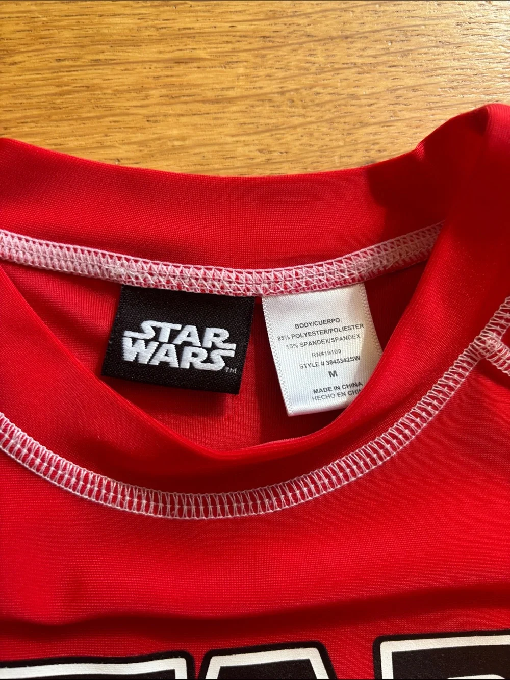 Star Wars Kids Red and Black Rash Guard Swim Set- medium